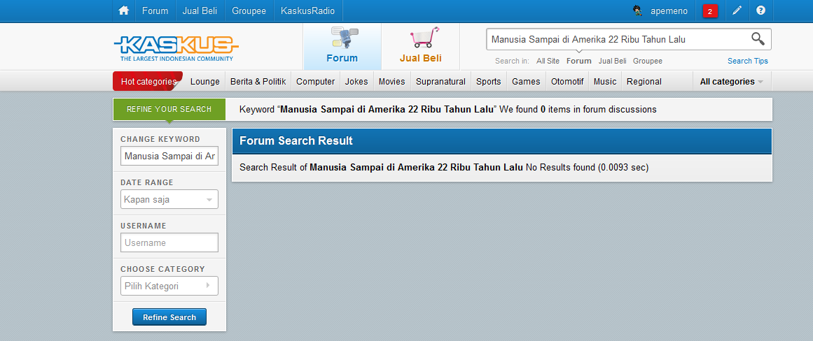 Taukah agan ..Manusia Sampai di Amerika 22 Ribu Tahun Lalu