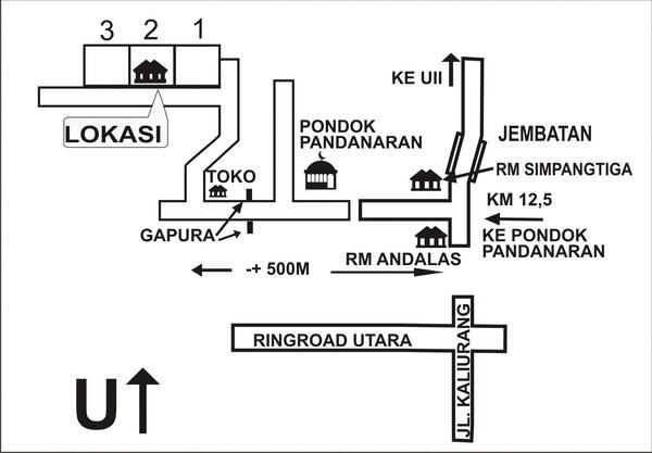 RUMAH CANTIK DI SELATAN KAMPUS UII SLEMAN, YOGYAKARTA.