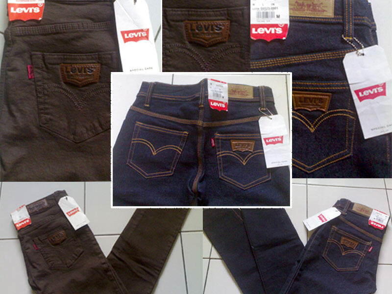 celana jeans levi's 523 & wrangler (wanita)