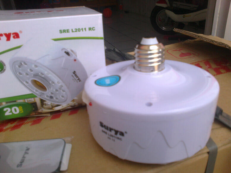 Jual lampu emergency merk Luby + fitting + remote controller