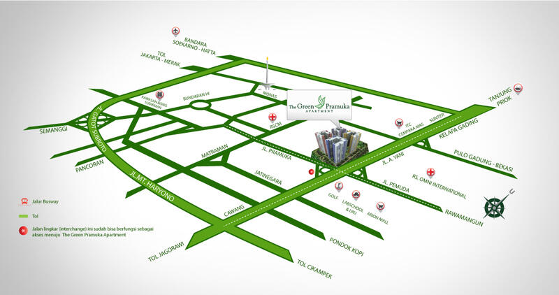 New apartemen the green pramuka