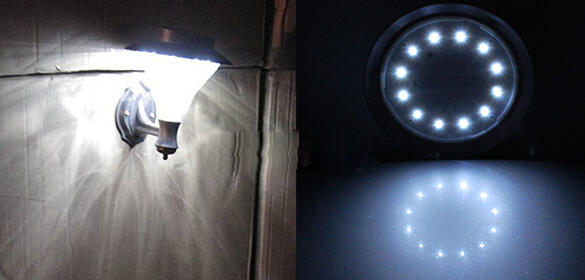 Lampu Dinding Tenaga Surya : 12 LED Solar Powered Outdoor Lamp Garden Pathway Wall