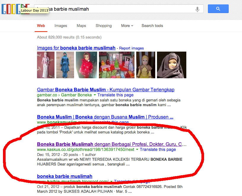 Min, Link Kaskus di Google kok ngaco ya