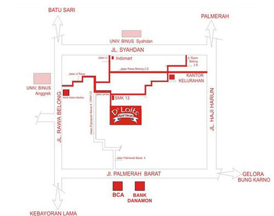 Jual Apartement D'Lofts - Binus, Jakarta Barat