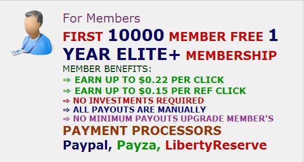 PTC dengan 100 ads perhari ada bonus upgrade member 1 thn + matriks sistem