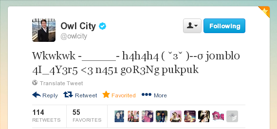 Ketika Adam Young nge-tweet alay