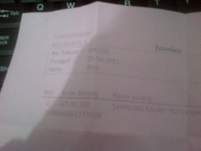 Samsung Galaxy Note II / 2 N7100 baru 2 minggu