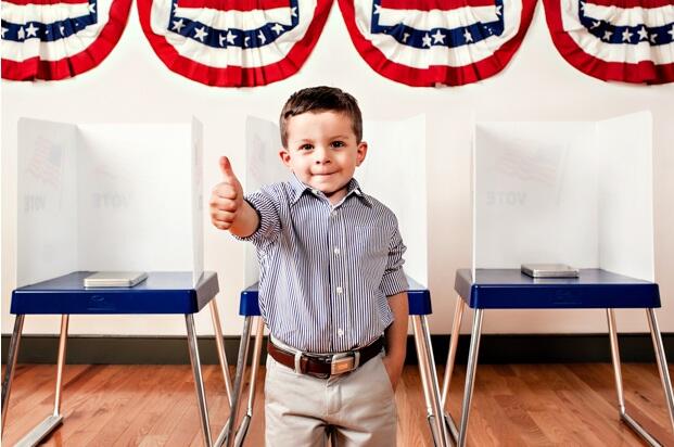 Foto Anak Kecil Yang Berkampanye Menjadi Presiden