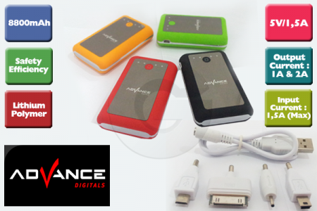 Powerbank Advance 8800mah, 5800mAh, Powerbank Viora 8400mAh & 5600mAh for Blackberry