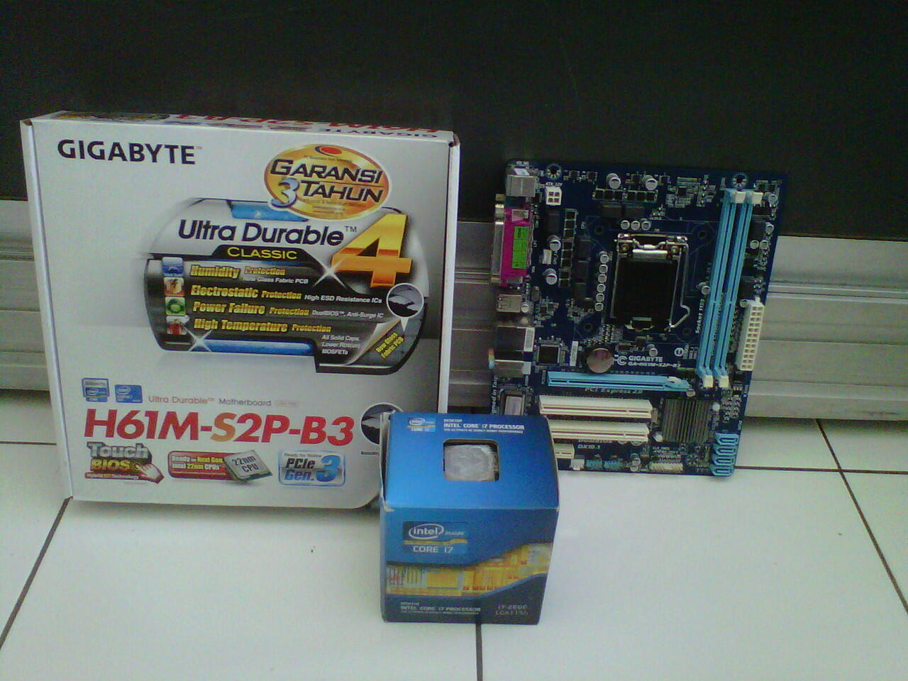 Sepaket CI7 2600 3.4 Ghz + Gigabyte H61M-S2P-B3