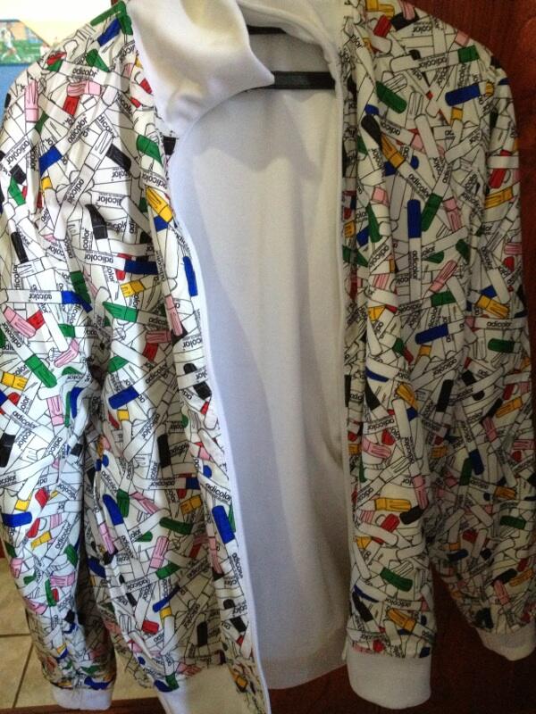 Jacket adidas adicolor white series 100% ori