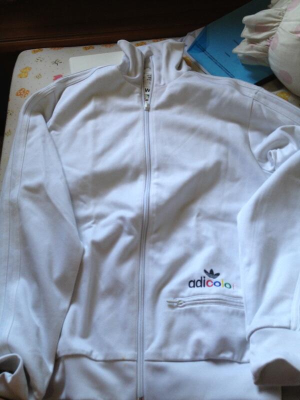 Jacket adidas adicolor white series 100% ori
