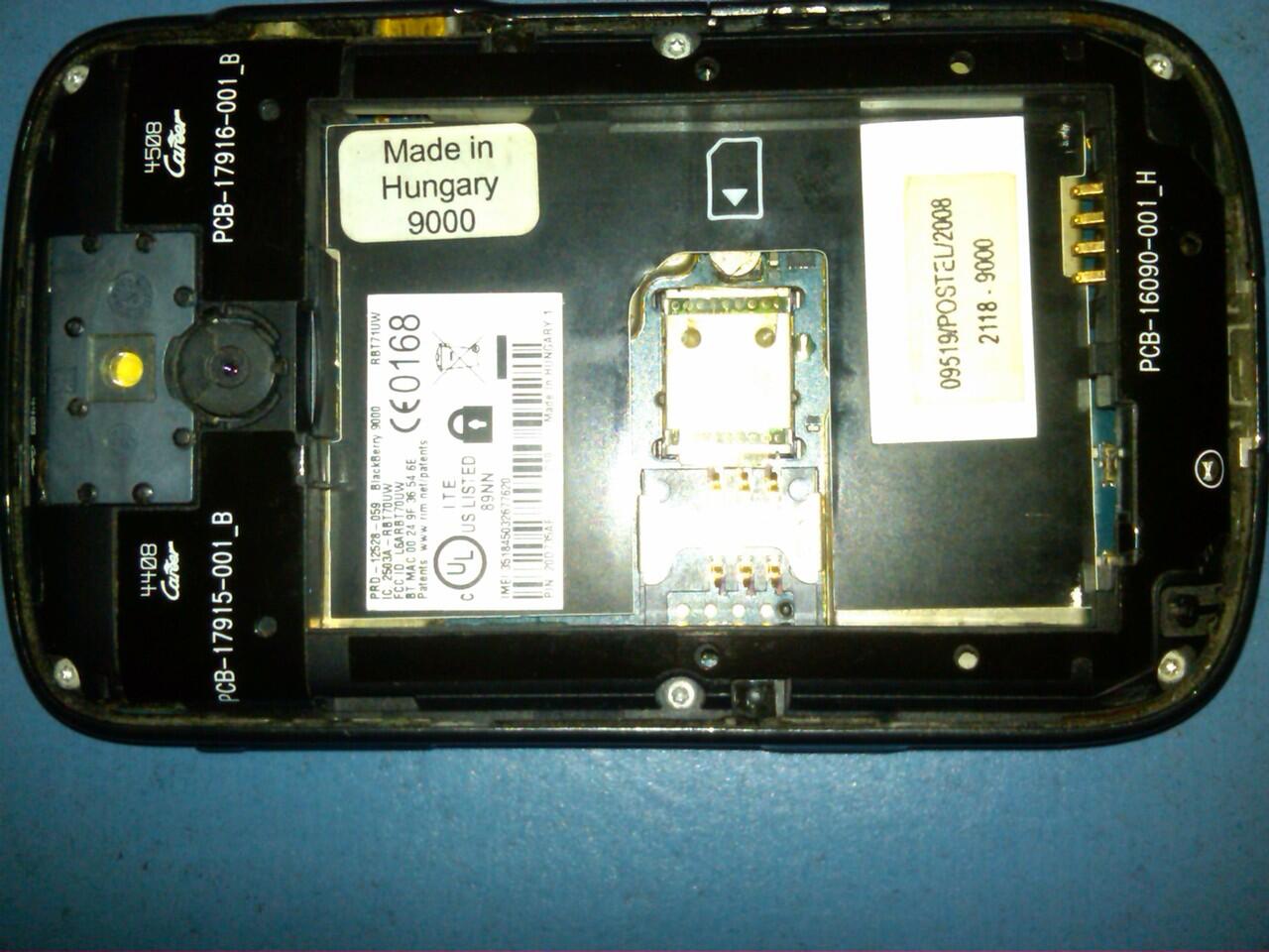blackberry bold 9000 black ex garansi postel