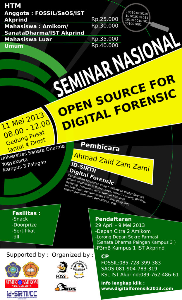 Seminar Nasional &quot;Open Source For Digital Forensik&quot; Yogyakarta