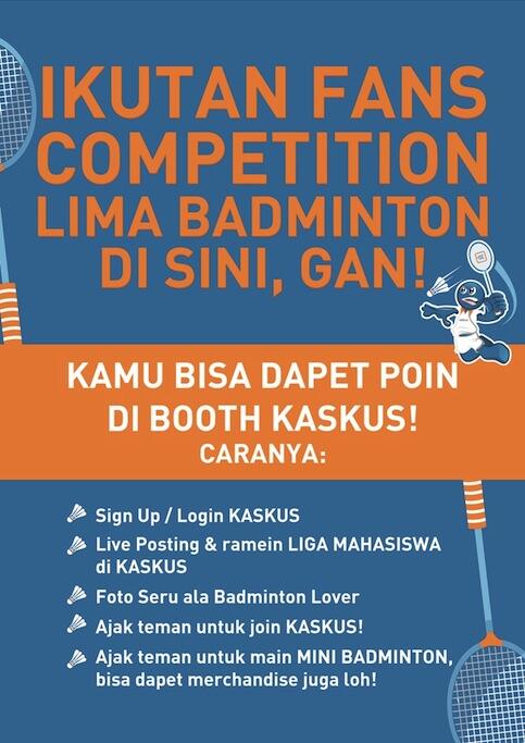 Smash Lebih Keras di Liga Mahasiswa Badminton, Gan!