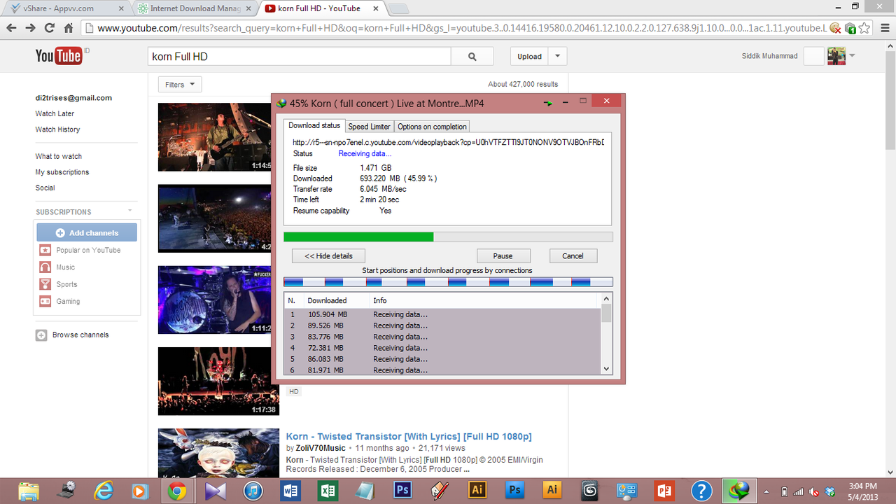 Brp download tercepat agan2??