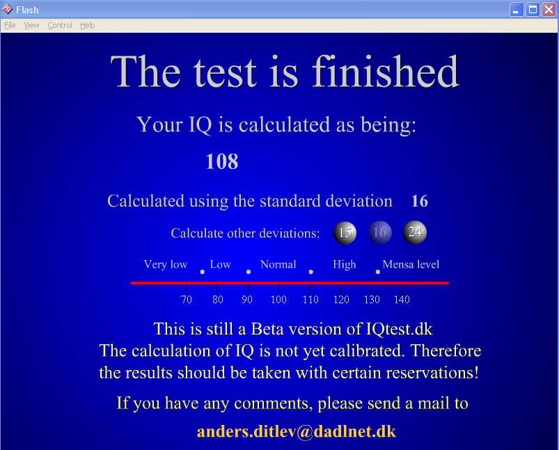 Tingkat kecerdasan dilihat dari IQ (Dengan Aplikasi IQ test)