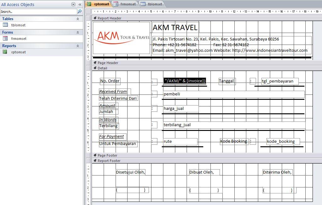 [ASK] Report Microsoft Access 2010