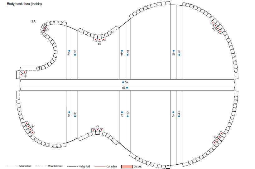 tutorial seni papercraft gitar listrik full gambar