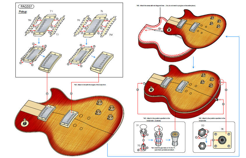 tutorial seni papercraft gitar listrik full gambar