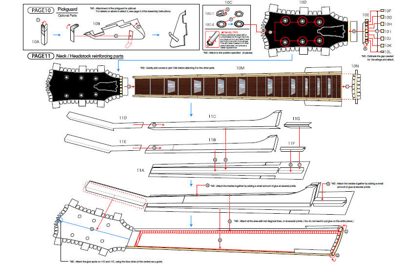 tutorial seni papercraft gitar listrik full gambar