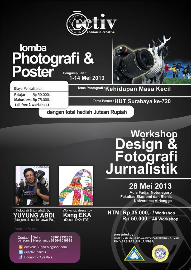 Ectiv 2013 Lomba dan Workshop Fotografi dan Design Poster Total hadiah Jutaan Rupiah