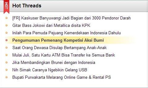 &#91;Pengumuman&#93; Pemenang KOMPETISI AKSI BUMI