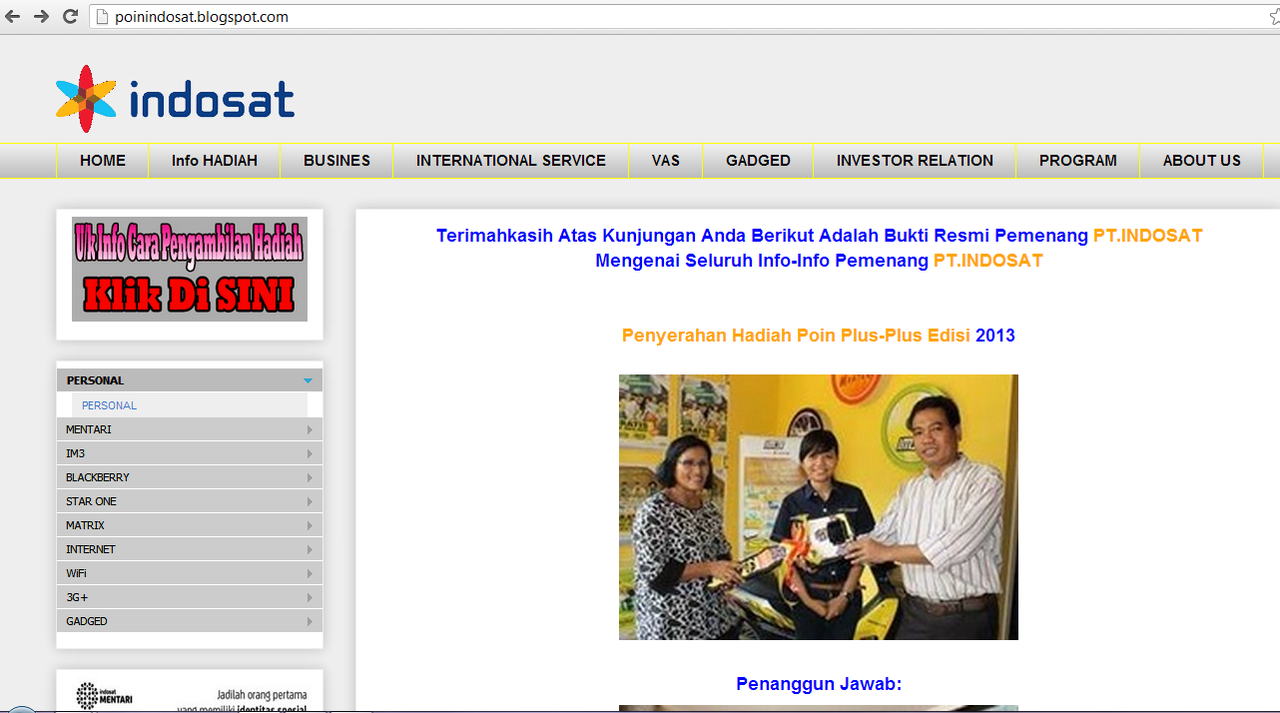 HATI-HATI PENIPUAN poinindosat.blogspot.com