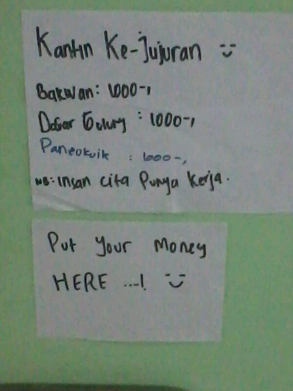 &#91;PIC&#93; Kantin Ke-jujuran Versi Asrama Ane