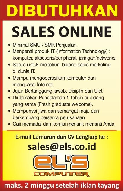 Lowongan Sales Online