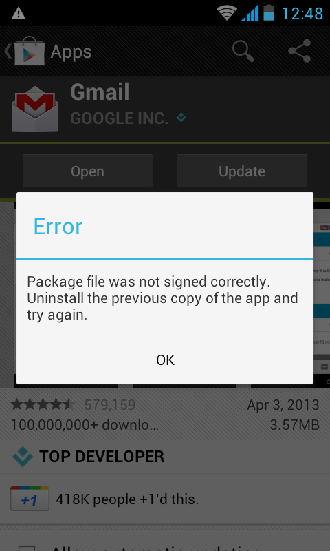 &#91;HELP!&#93; Tidak bisa update aplikasi bawaan Android