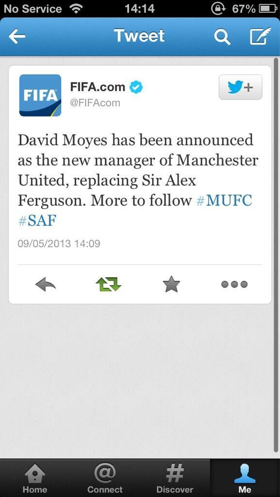 &#91;RESMI&#93; David Moyes manajer baru Manchester United