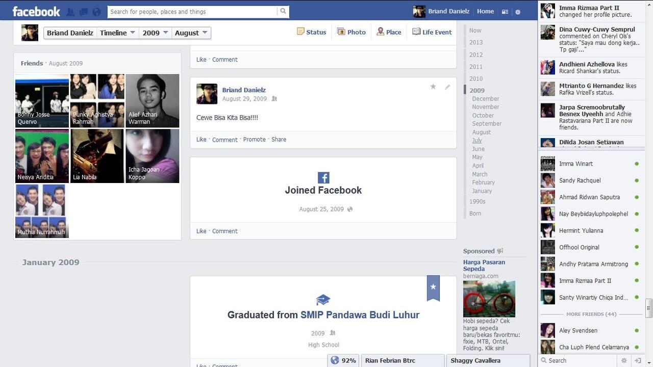 Share status Facebook pertama agan disini ! (+pic)