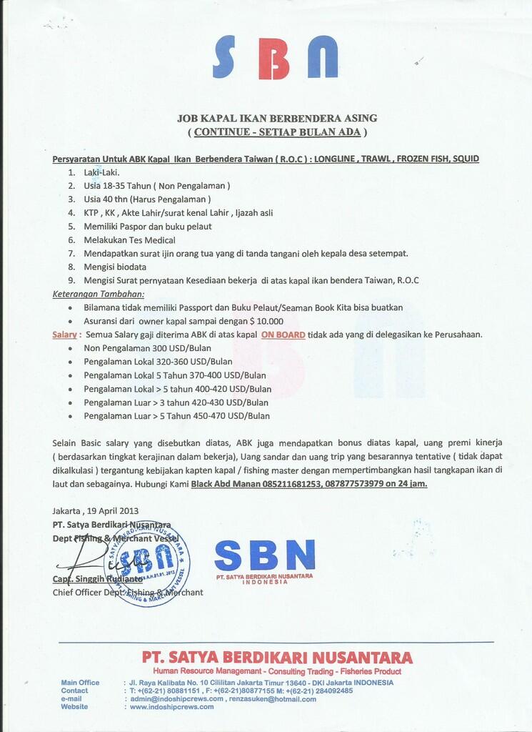 Lowongan Kerja Kapal Cumi
