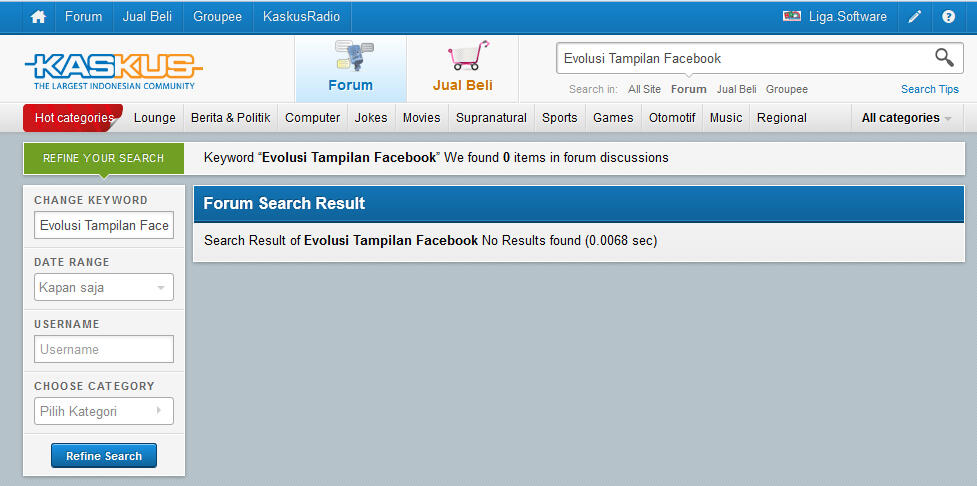 Evolusi Tampilan Facebook