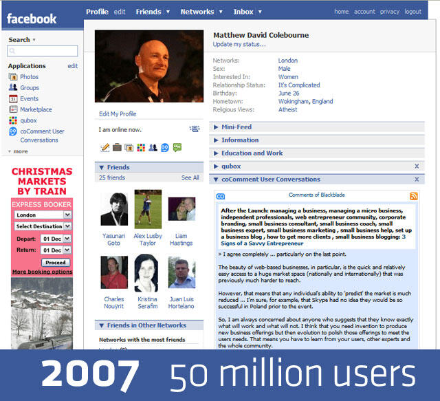 Evolusi Tampilan Facebook