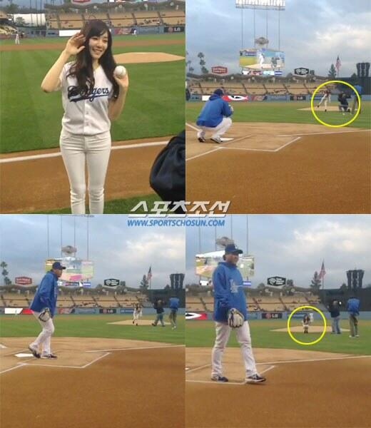 Tiffany (Miyoung) ketika menghadiri event LA dodgers....bisa gak kira2??