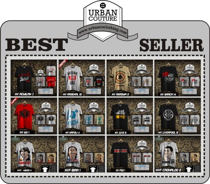 KAOS DISTRO AC MILAN LIVERPOOL BARCELONA AS ROMA MUNCHEN {READY STOCK} MURAH BGT !!!