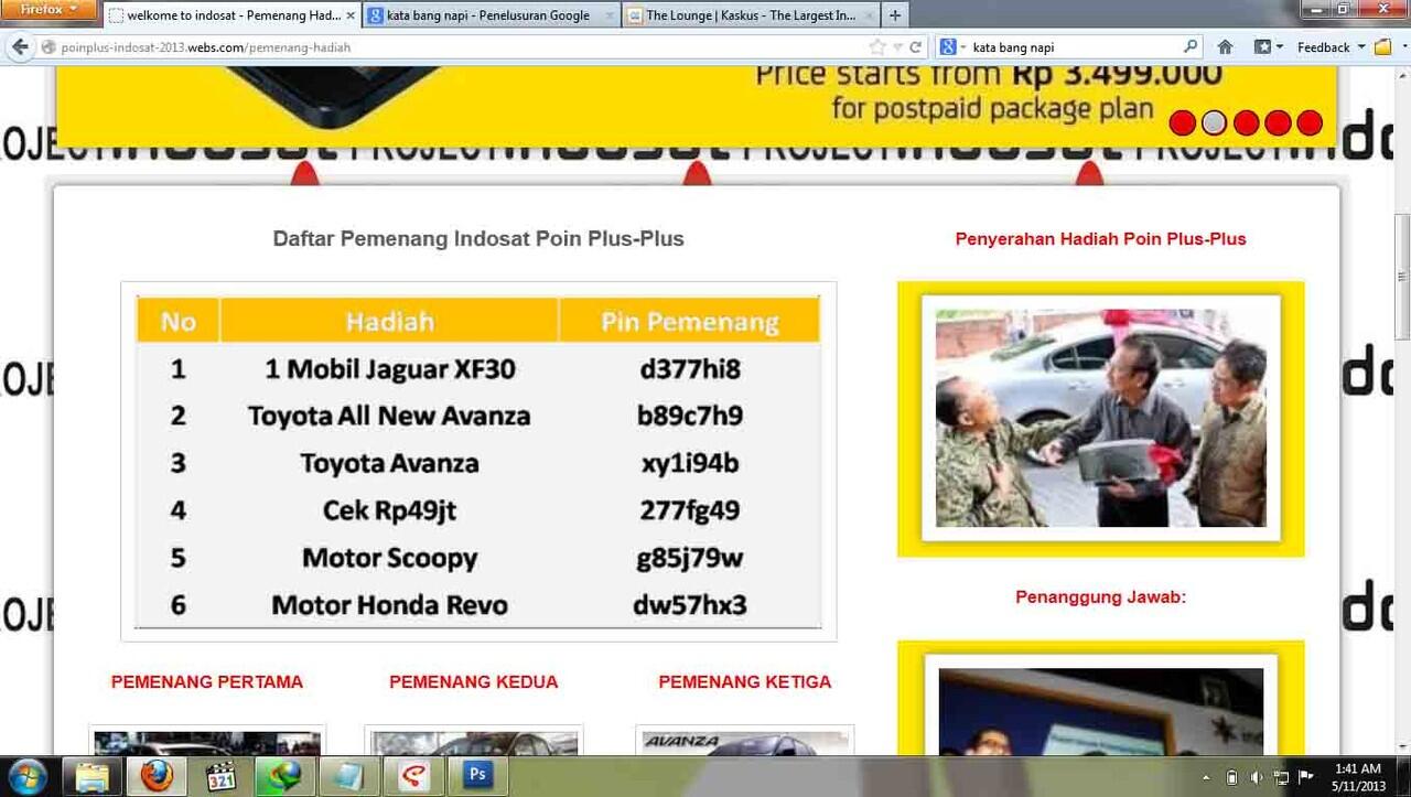 Niat banget gan! penipuan kedok Point++ Indosat makin marak, sampai bikin website 