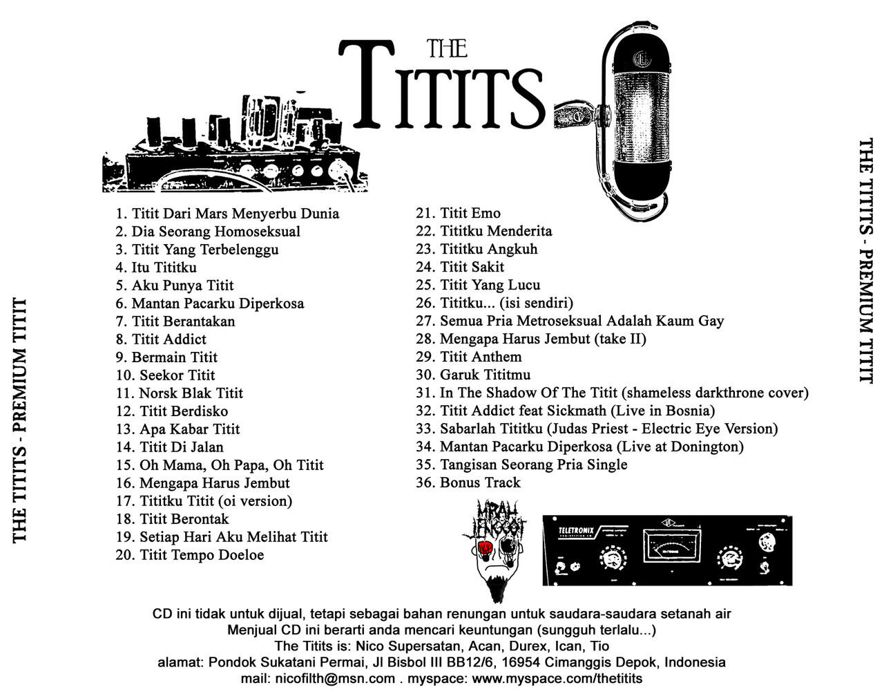 &#91;NGAKAK&#93; Lagu2 kocak dari band The Titits. (ga ngakak ane makan sendal)