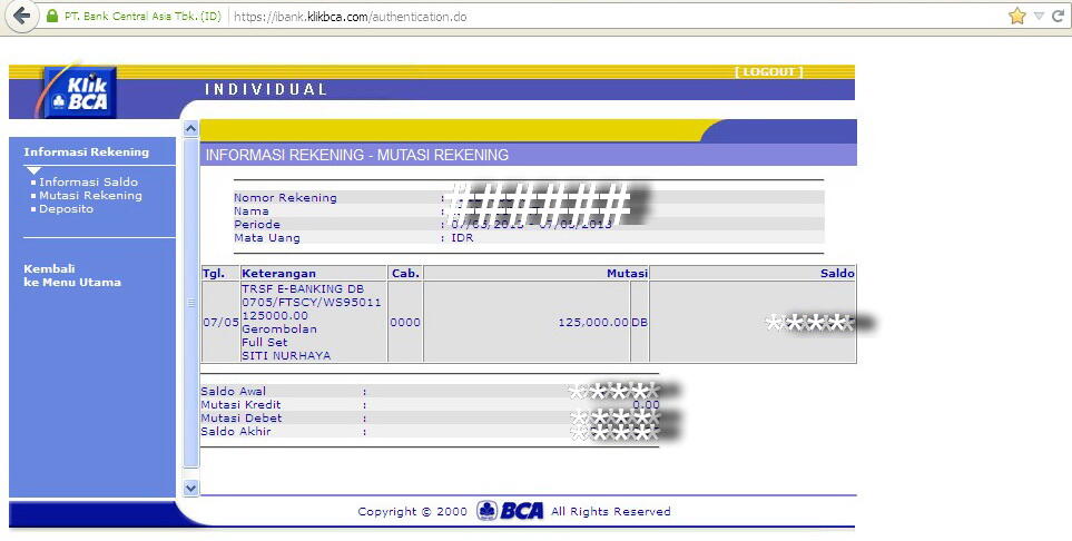 Siti Nurhaya Penipu Kaskus - No. HP. 089606569188 - No. Rek BCA 0953176898