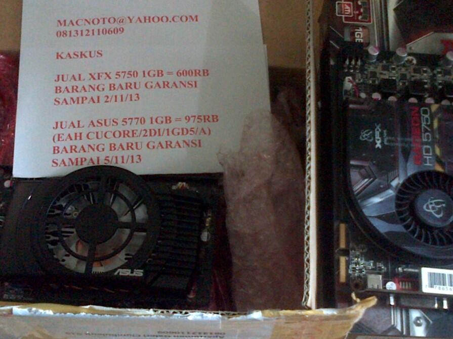 JUAL XFX 5750 dan ASUS 5770 EAH CUCORE 1GB (BARU)