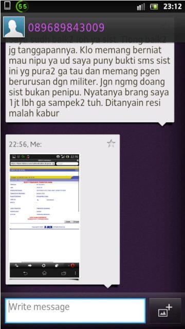 PENIPUAN ONLINE SHOP (TOLONG DI BANTU)