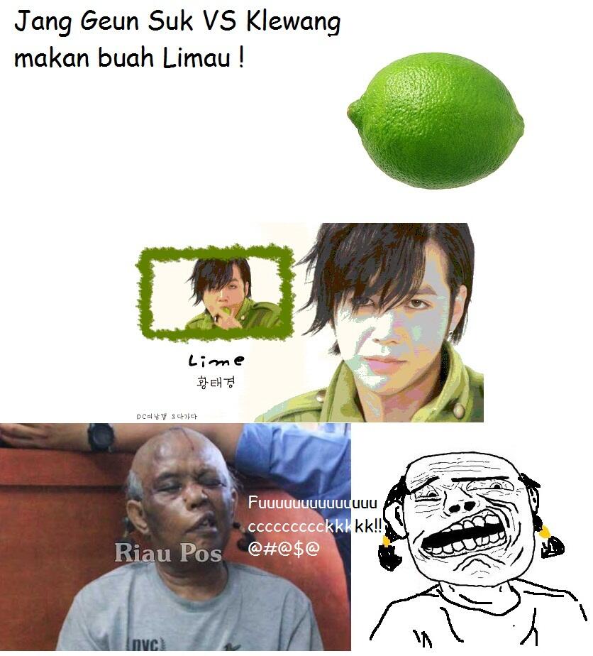 Jang Geun Suk VS Klewang makan Limau!