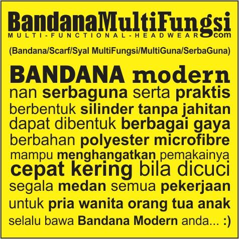 BandanaMultiFungsi .com MultiFunctional Headwear Bandana MultiFungsi Masker SerbaGuna