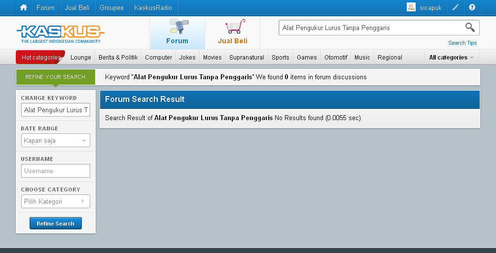 Alat Pengukur Lurus Tanpa Penggaris