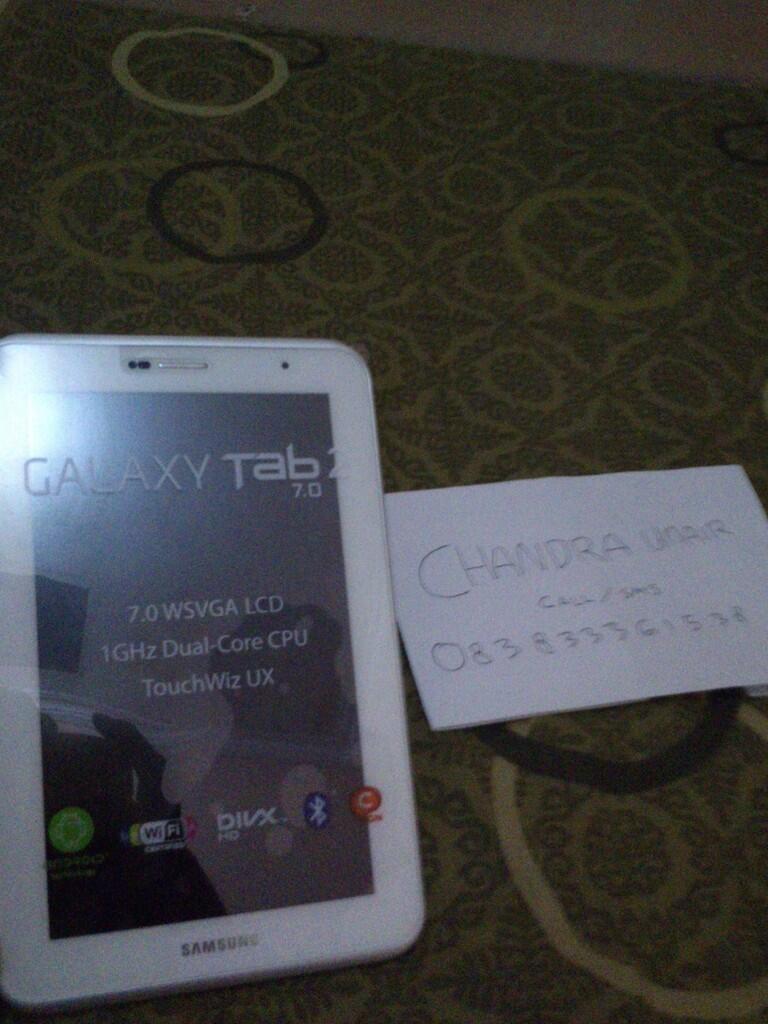 WTS SAMSUNG GALAXY TAB 2 7INC (P3100), FULLSET,BERGARANSI, MULUS NO MINUS,MURMER GAN!