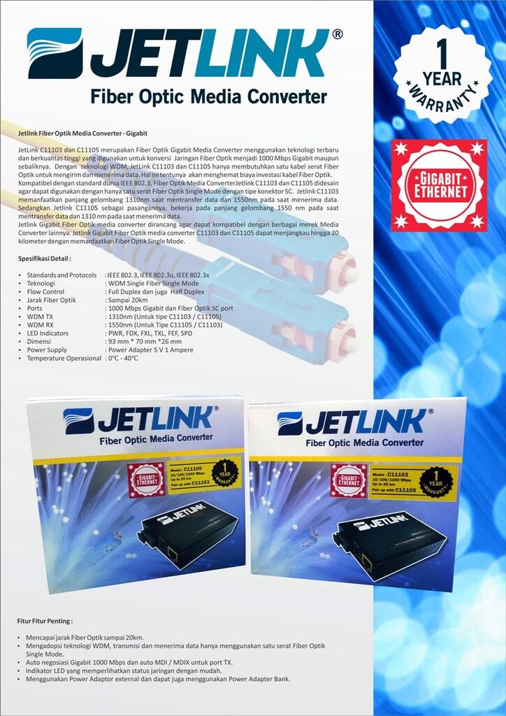 Fiber Optik Media Converter - Fast Ethernet dan Gigabit