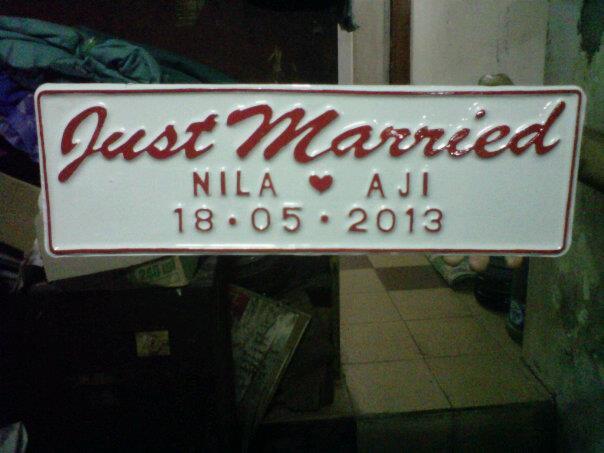 Jual Plat Acecoris untuk Mobil Pengantin