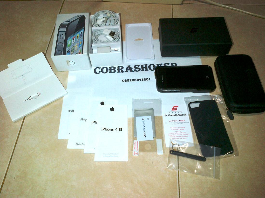 WTS iPhone 4S 64GB Black Fullset Mulus 98% atau WTT dengan iPhone 5 Black 16/32 GB